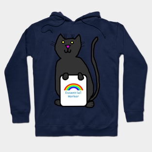 Cute Cat Essential Worker Rainbow Hoodie